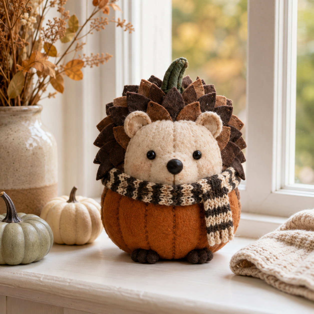 Pumpkin Woodland Friends Fabric Fall Decor