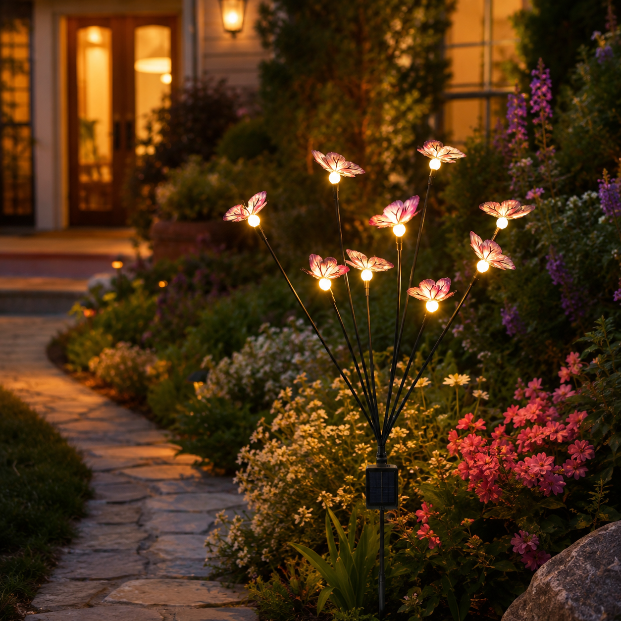 27.6 in Solar Butterfly Garden Stake Lights