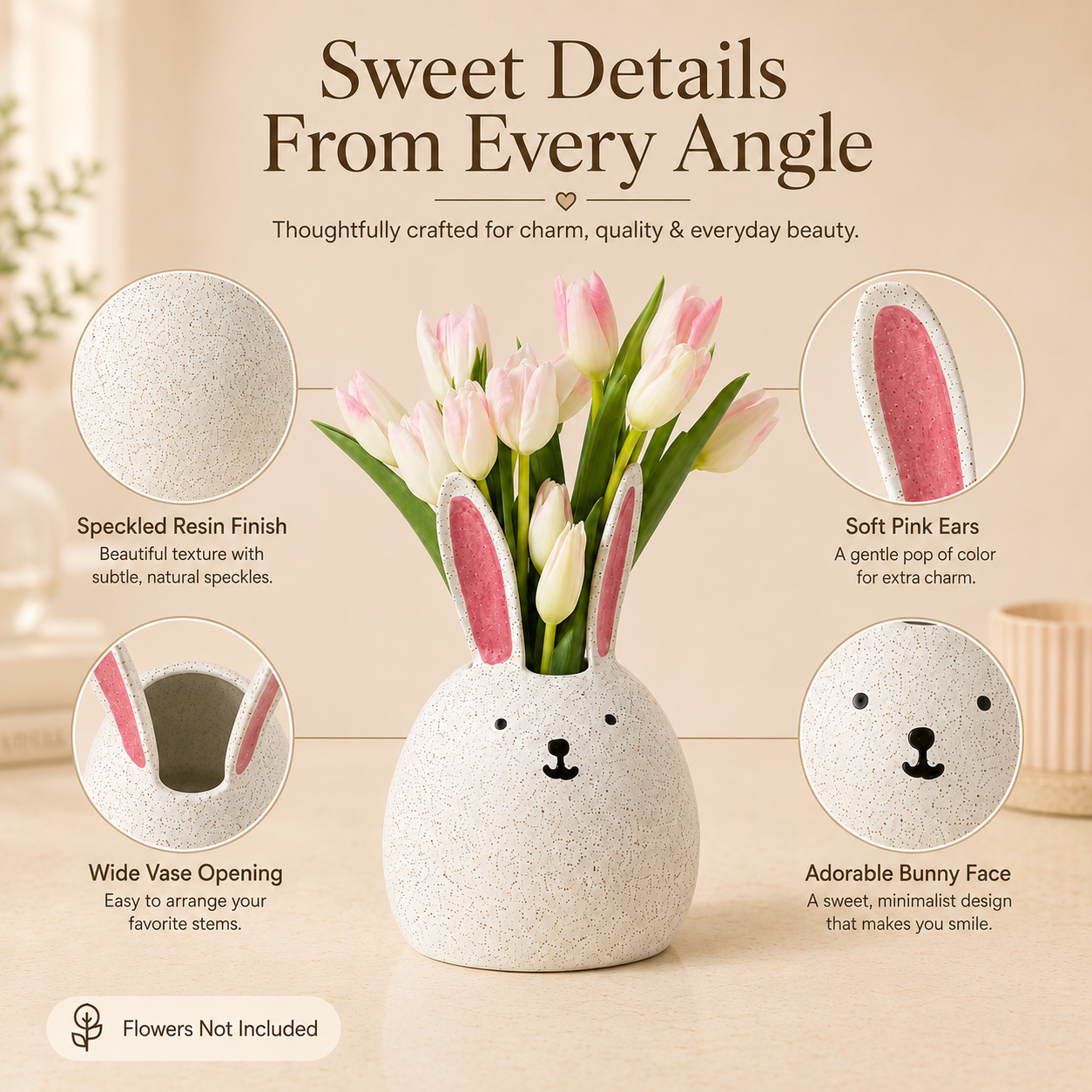 Sweet Bunny Bloom Vase