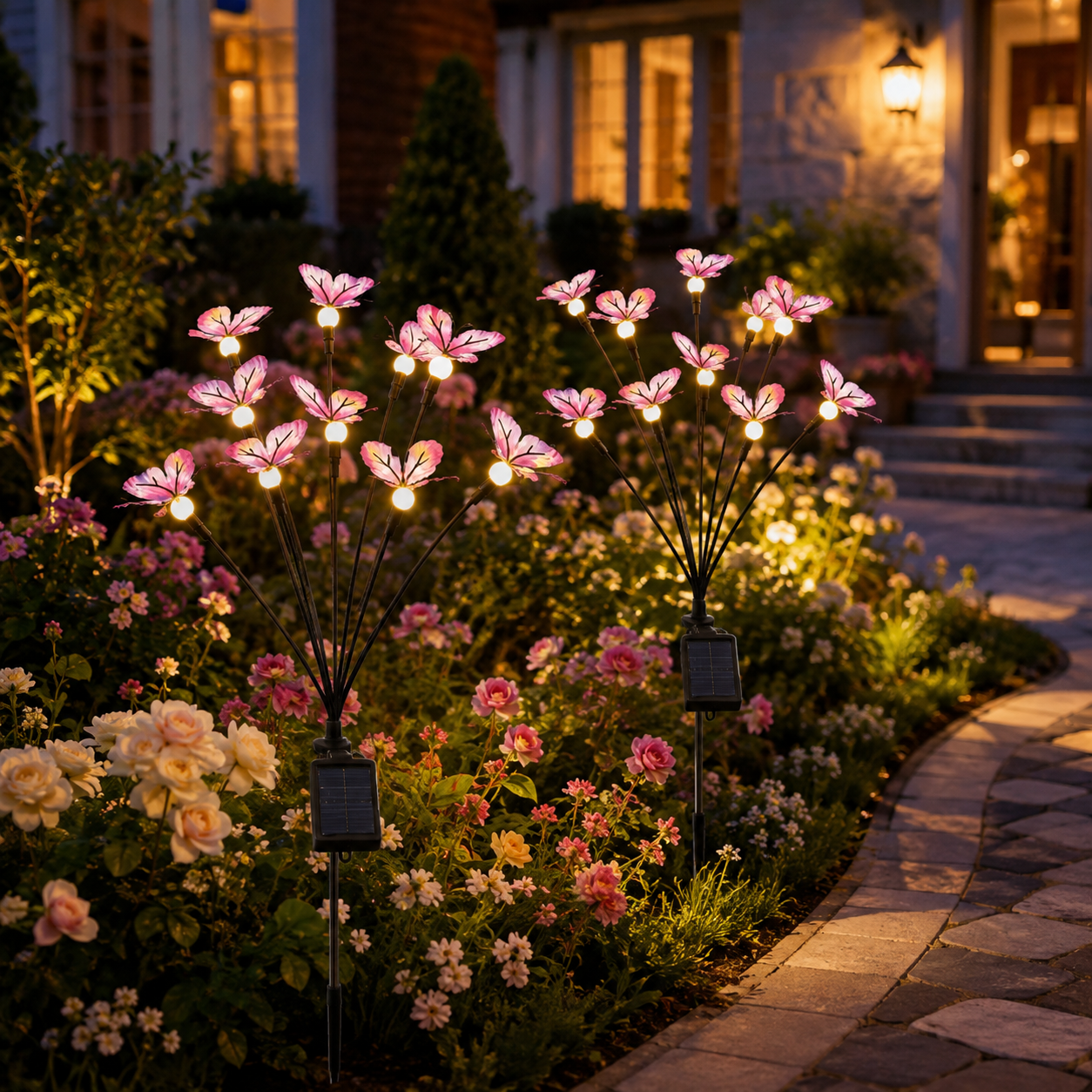 27.6 in Solar Butterfly Garden Stake Lights
