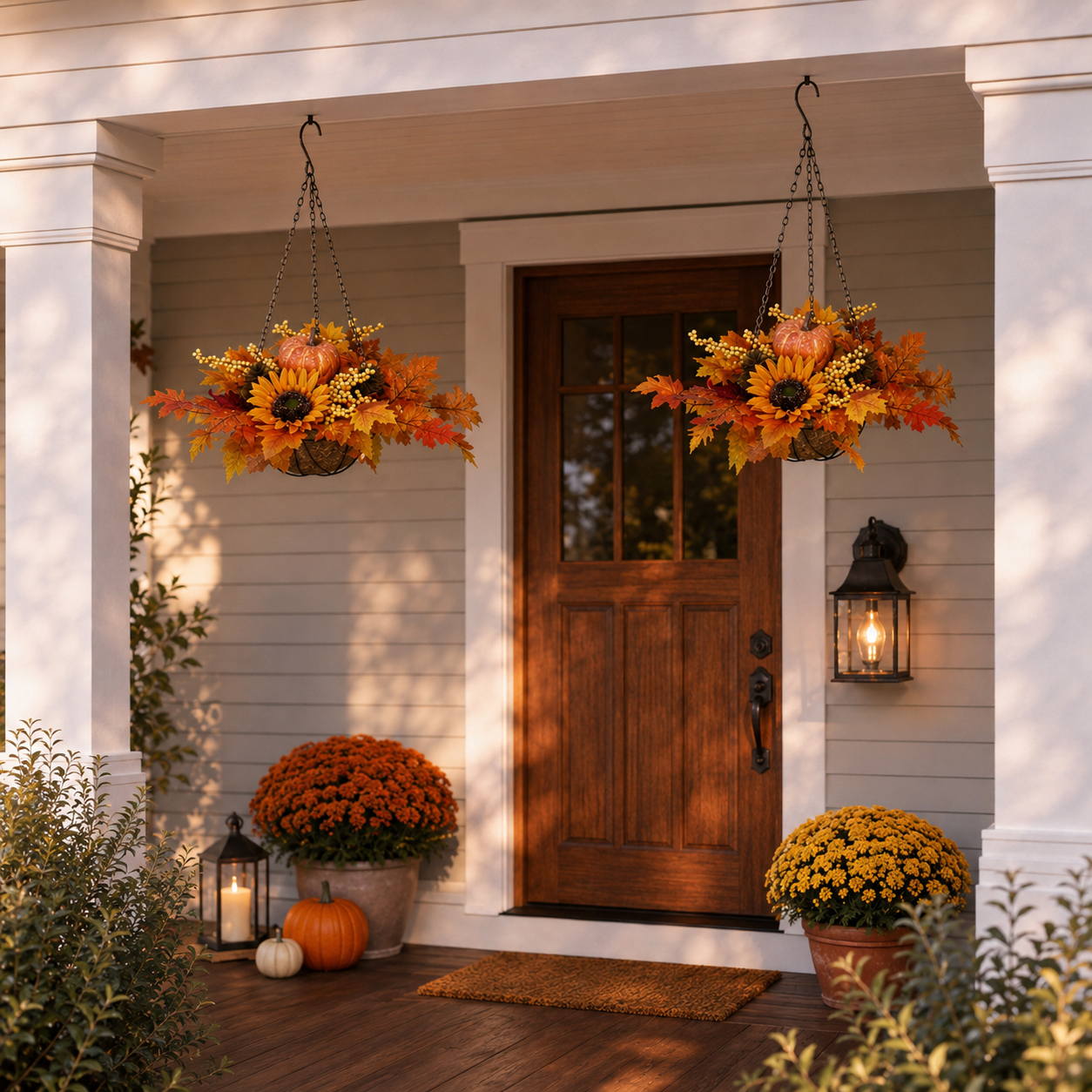 19.7 in Fall Harvest Pumpkin Hanging Basket / 1 pcs 🌻🎃