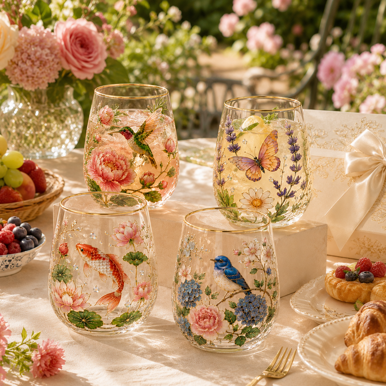 Limited Edition 2026 Garden Morning Bliss Glass Tea Cup