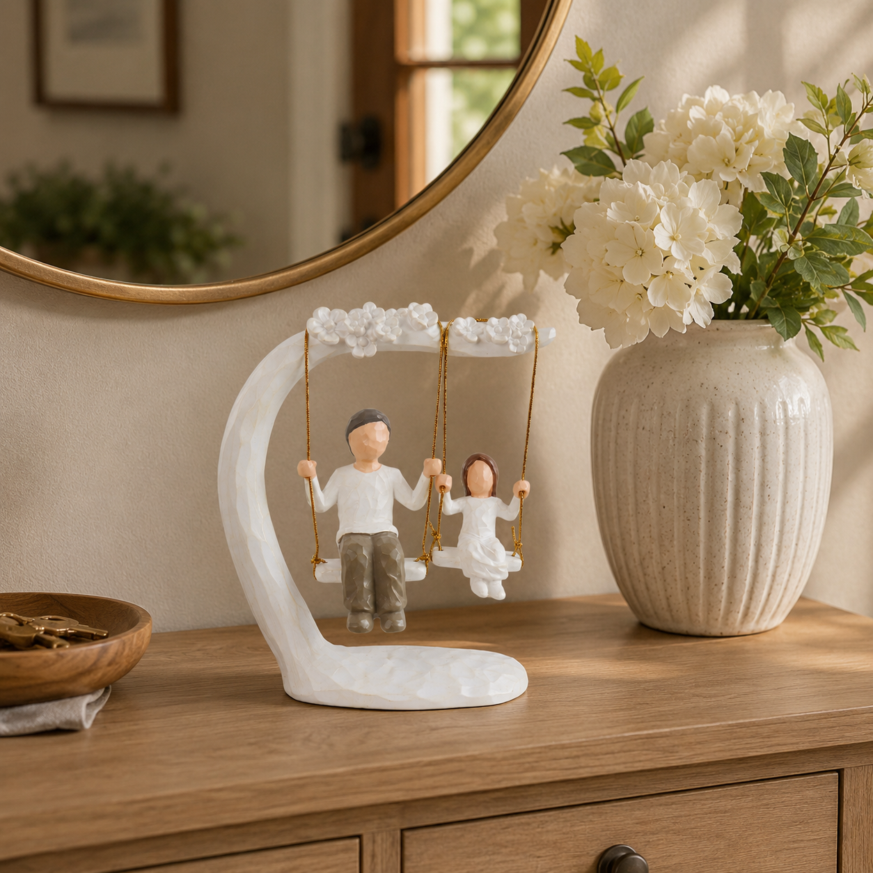 Father & Daughter Swing Resin Figurine – Perfect Father’s Day Gift