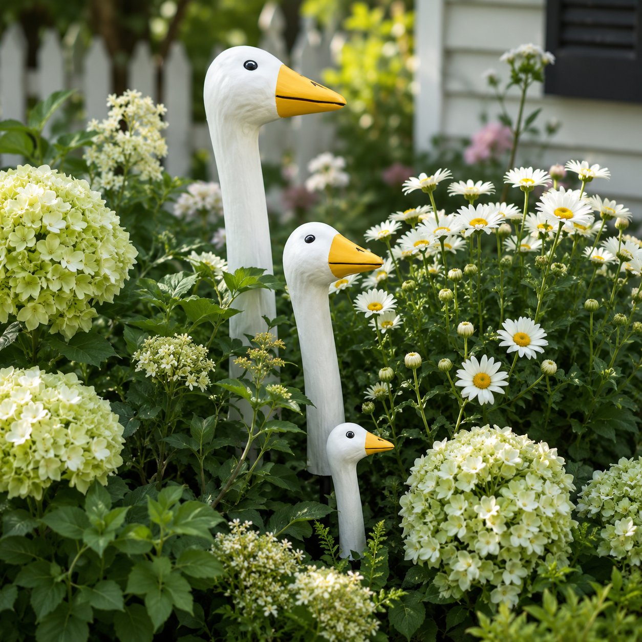 Peekaboo Goose Garden Stakes – 3-Piece Set