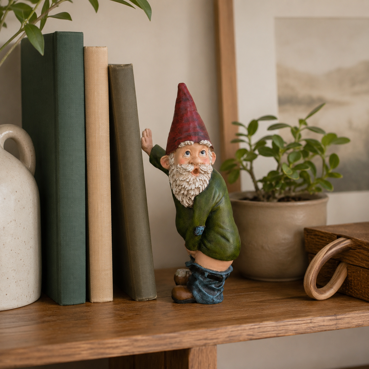Cheeky Garden Gnome Statue