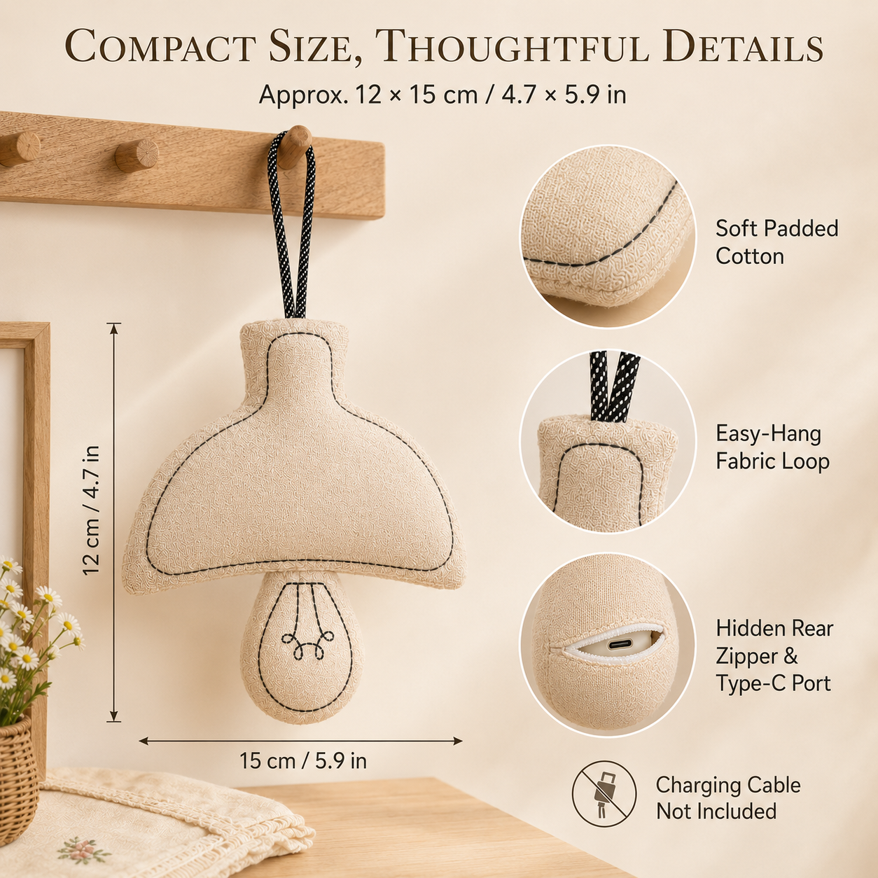 Cozy Glow Rechargeable Fabric Wall Night Light 💡