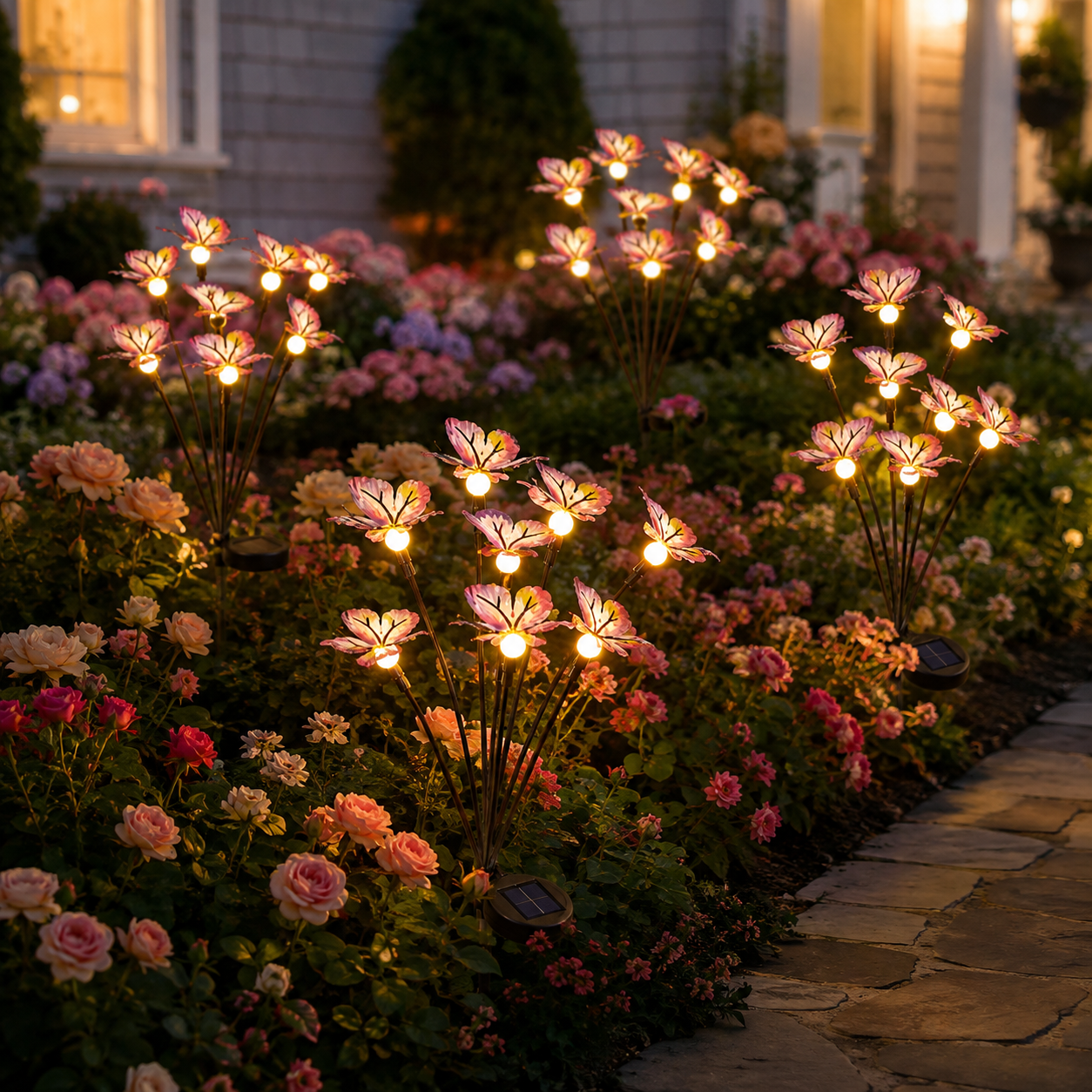 27.6 in Solar Butterfly Garden Stake Lights