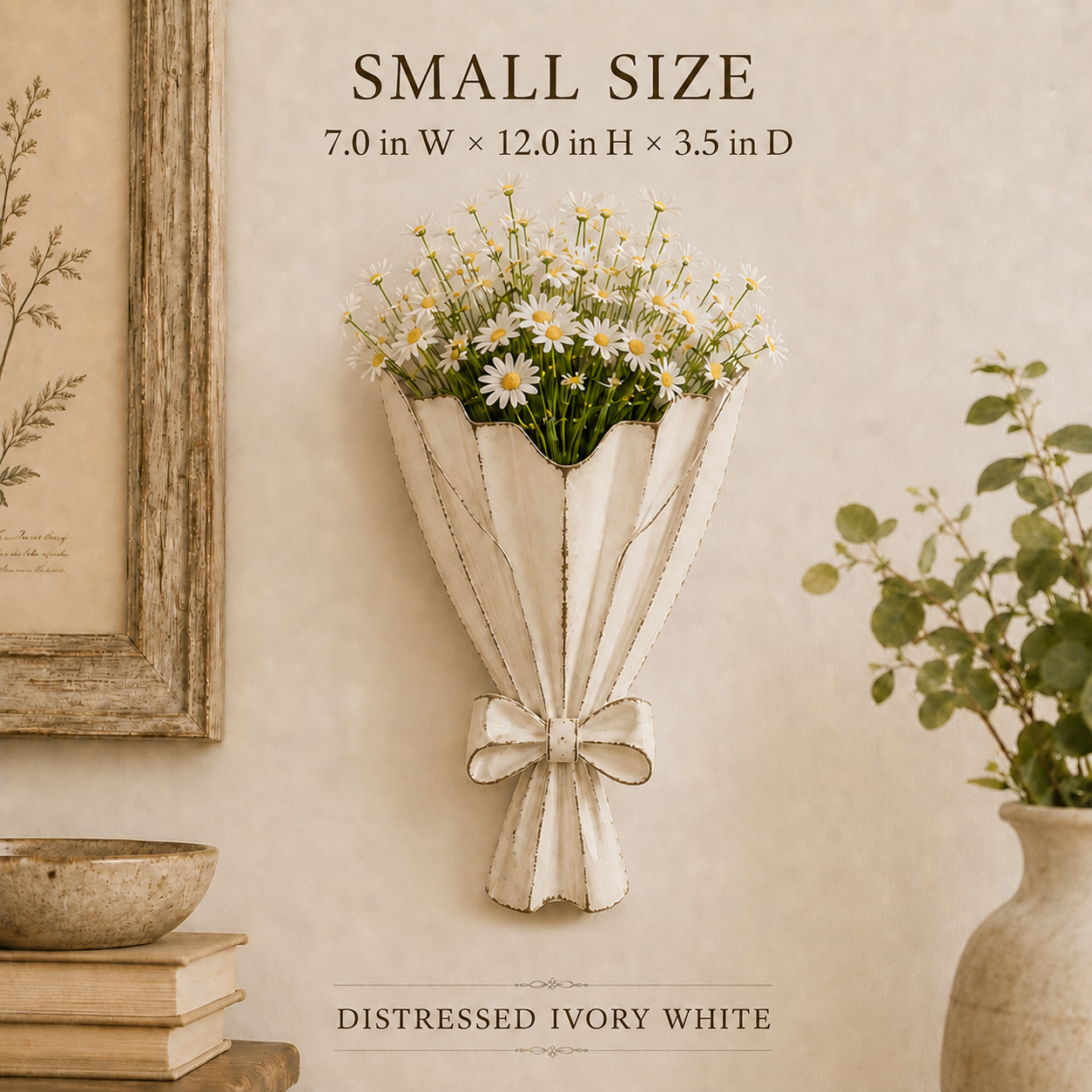 Vintage Bouquet Metal Wall Planter 🌼