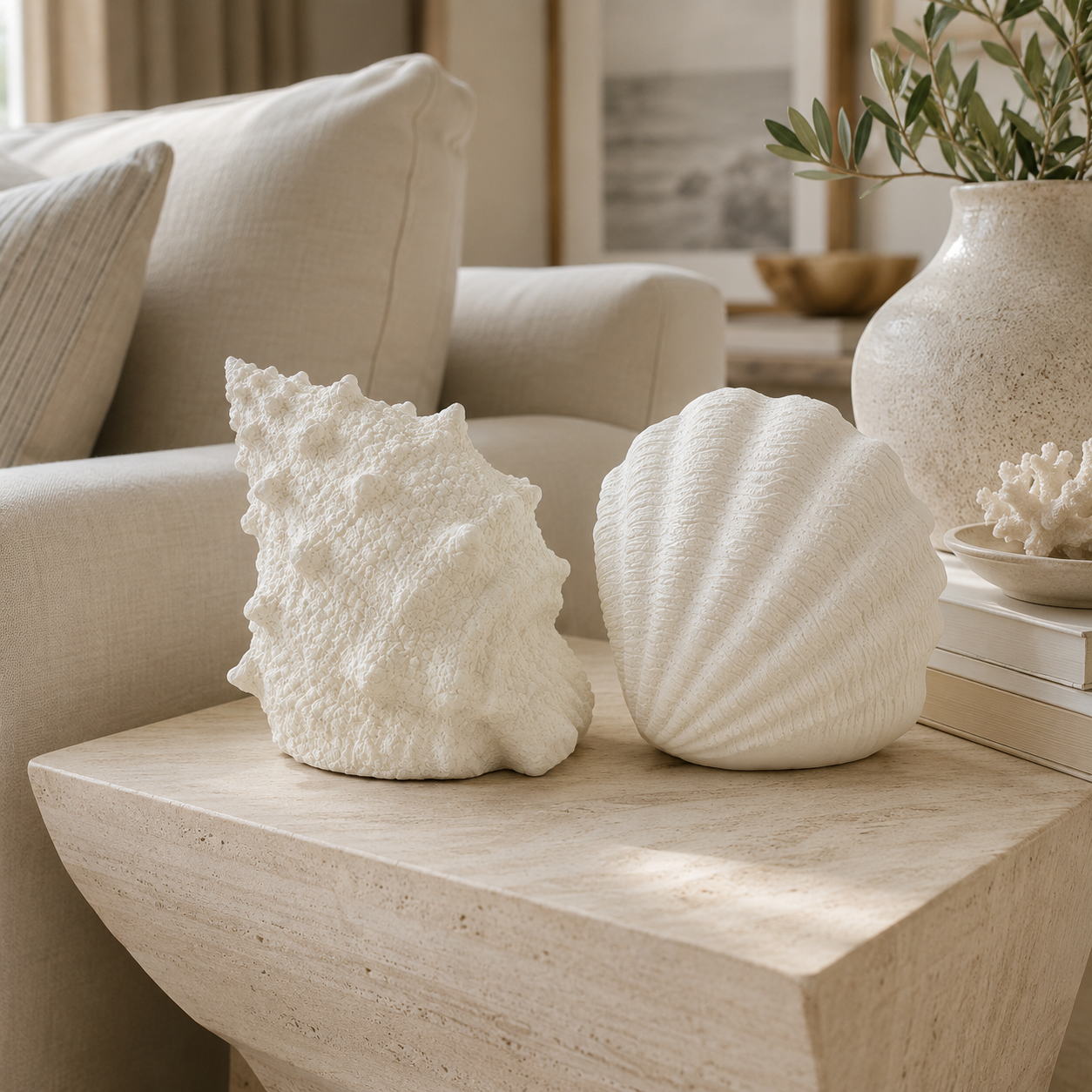 Coastal Glow Seashell Lamp Set