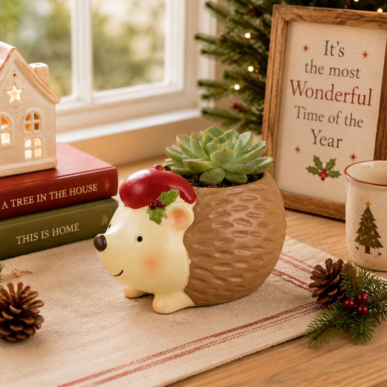 Whimsical Christmas Animal Succulent Planters
