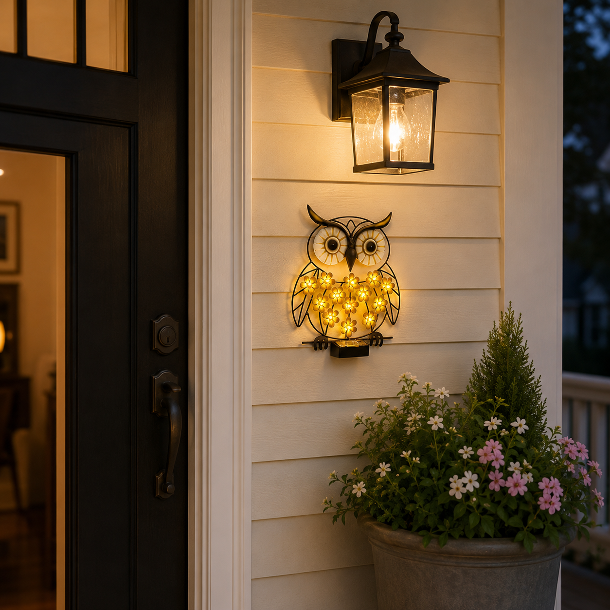Solar Bloom Metal Garden Wall Light 🌞🌼