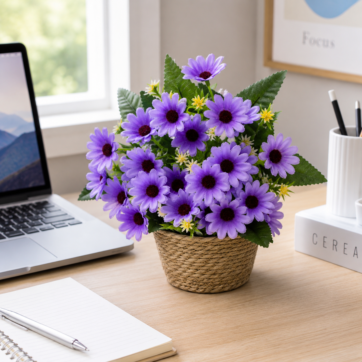 UV-Resistant Artificial Chrysanthemums (Multiple Colors Available) — Realistic Outdoor Plastic Flowers