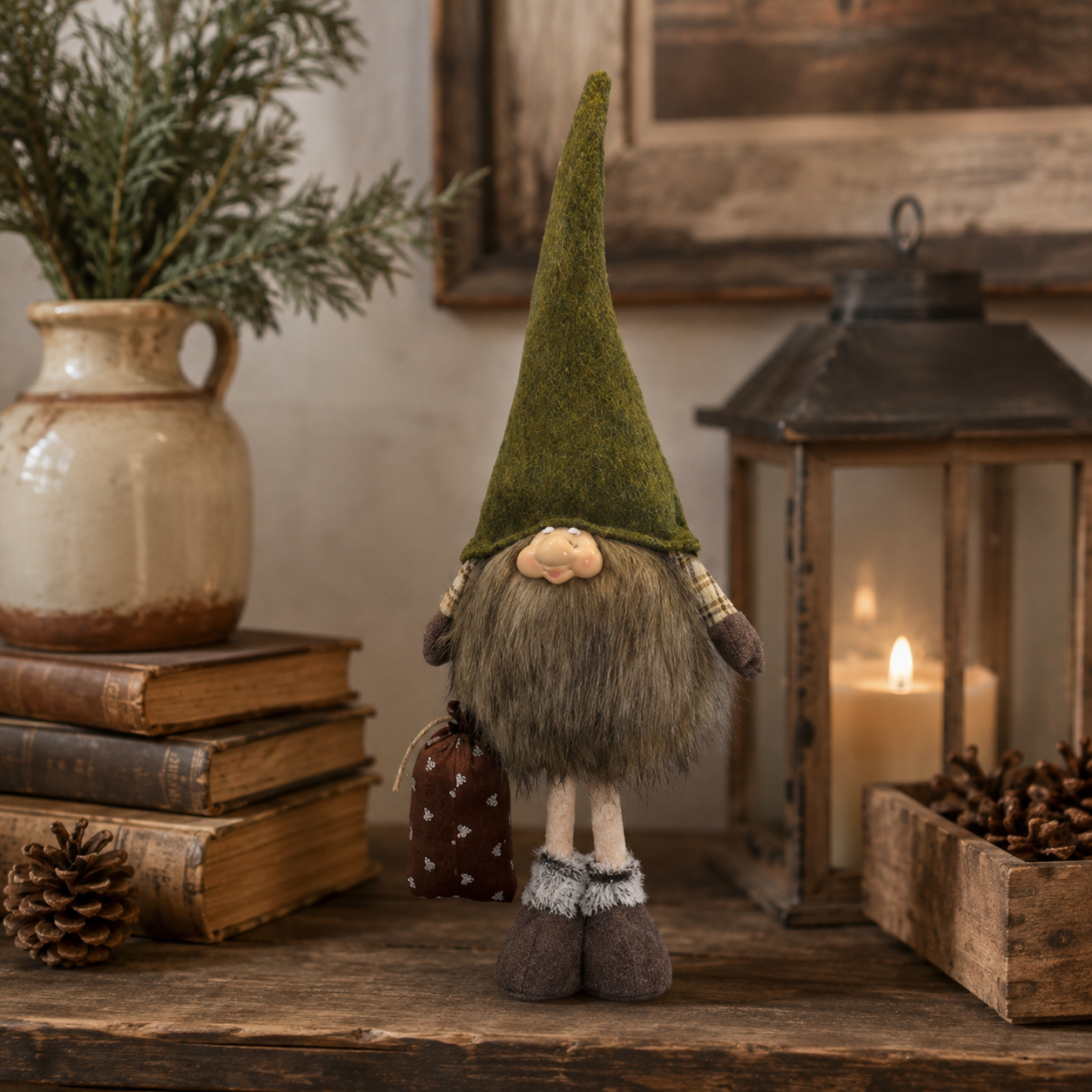 Woodland Whisperer™ Gnome Decor – Rustic Forest Elf Tabletop Decoration