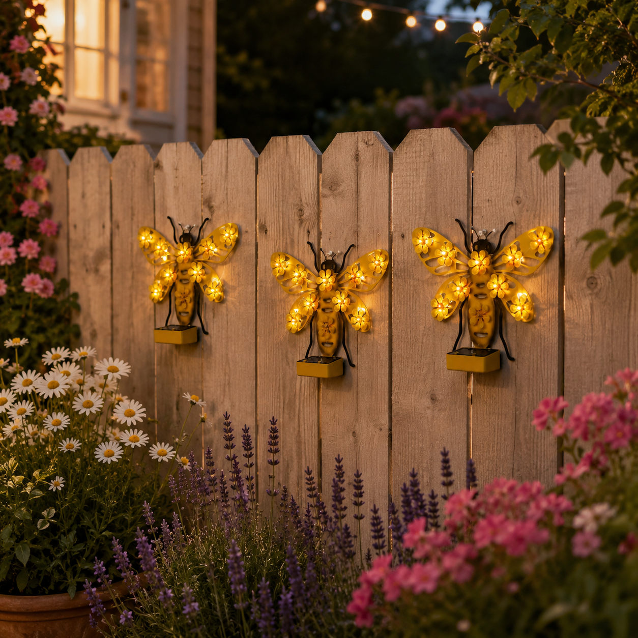 Solar Bloom Metal Garden Wall Light 🌞🌼