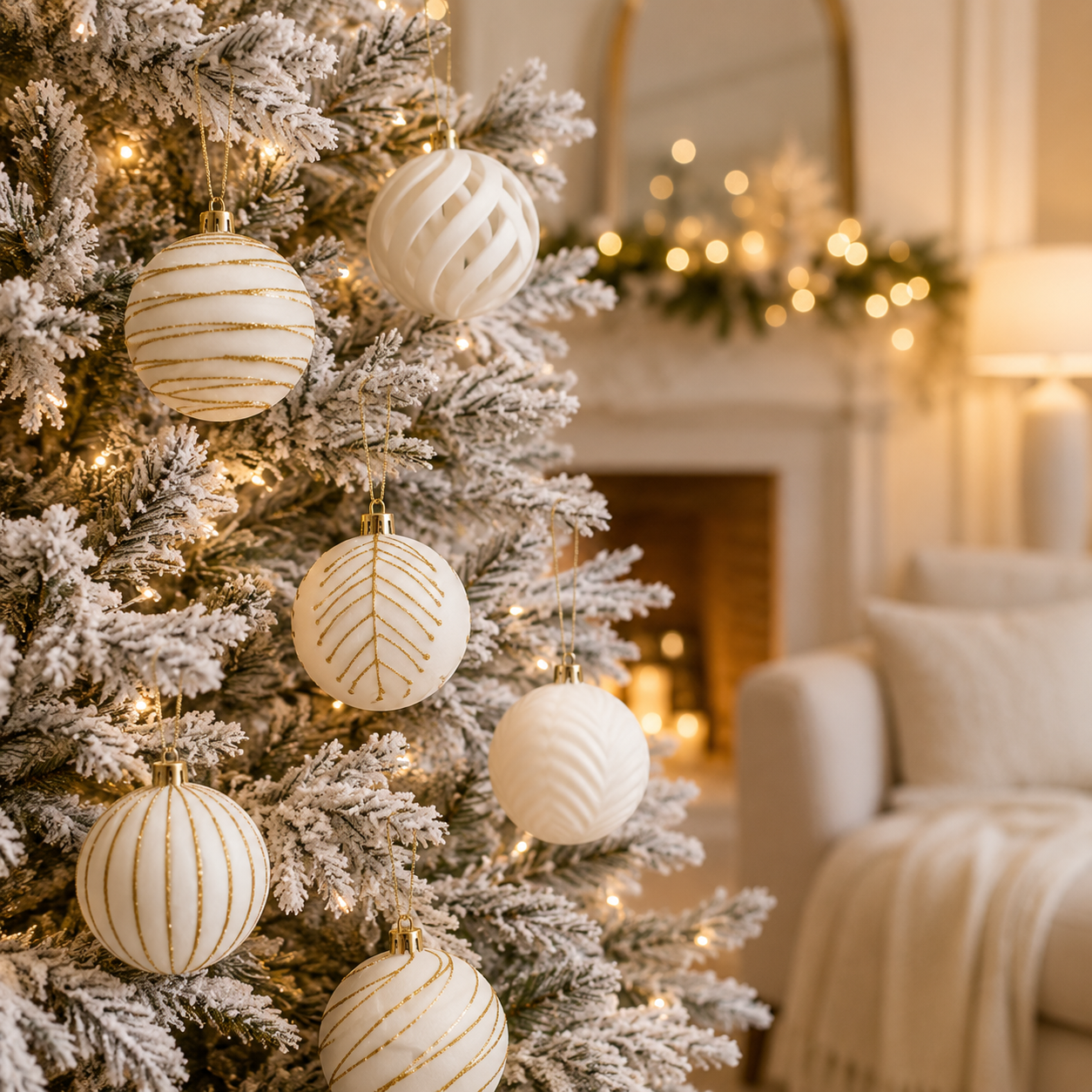 Luxe Velvet Christmas Ornaments – 6-Piece Holiday Bauble Set