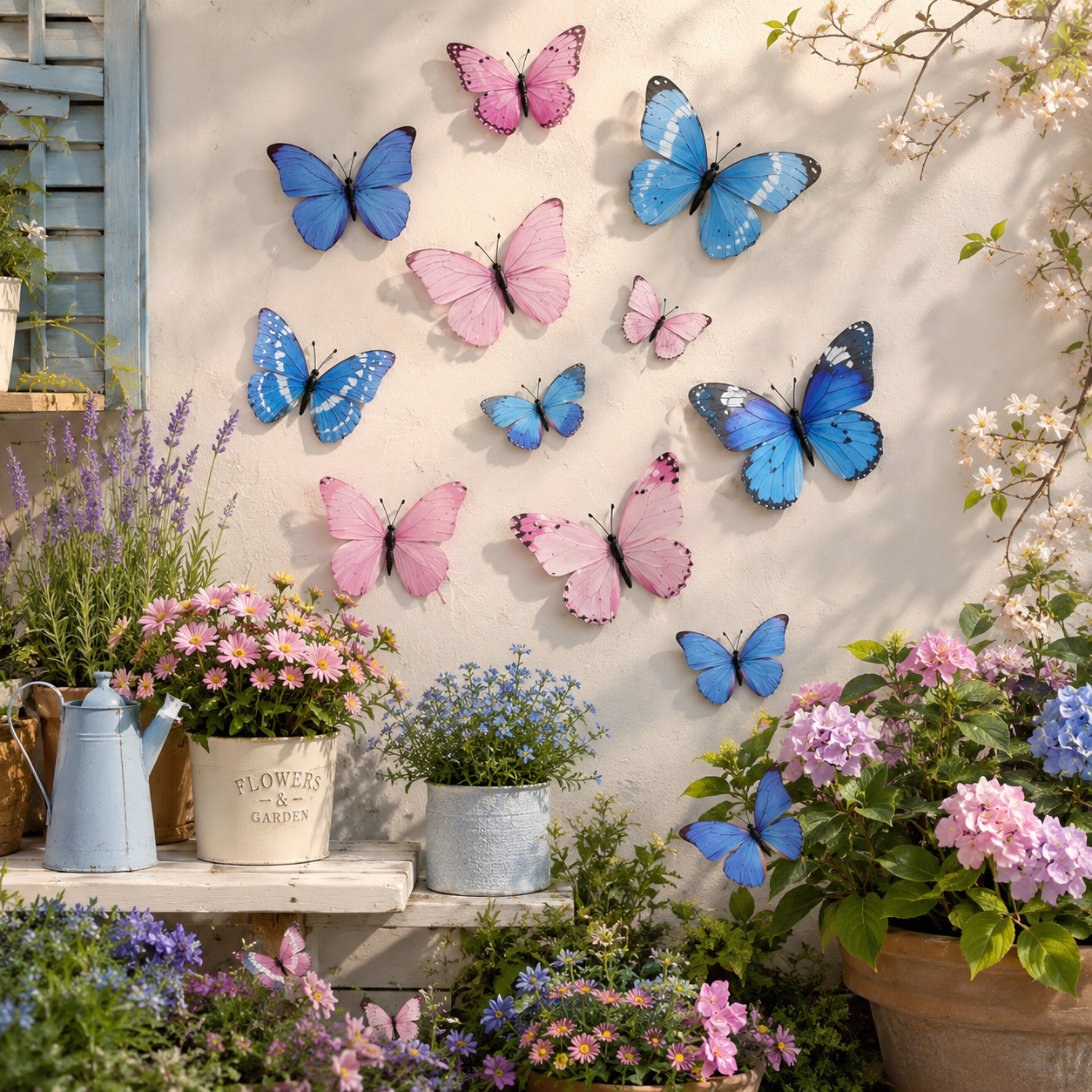 3D Butterfly Wall Decor Set – Colorful Outdoor & Indoor Artificial Butterfly Decorations