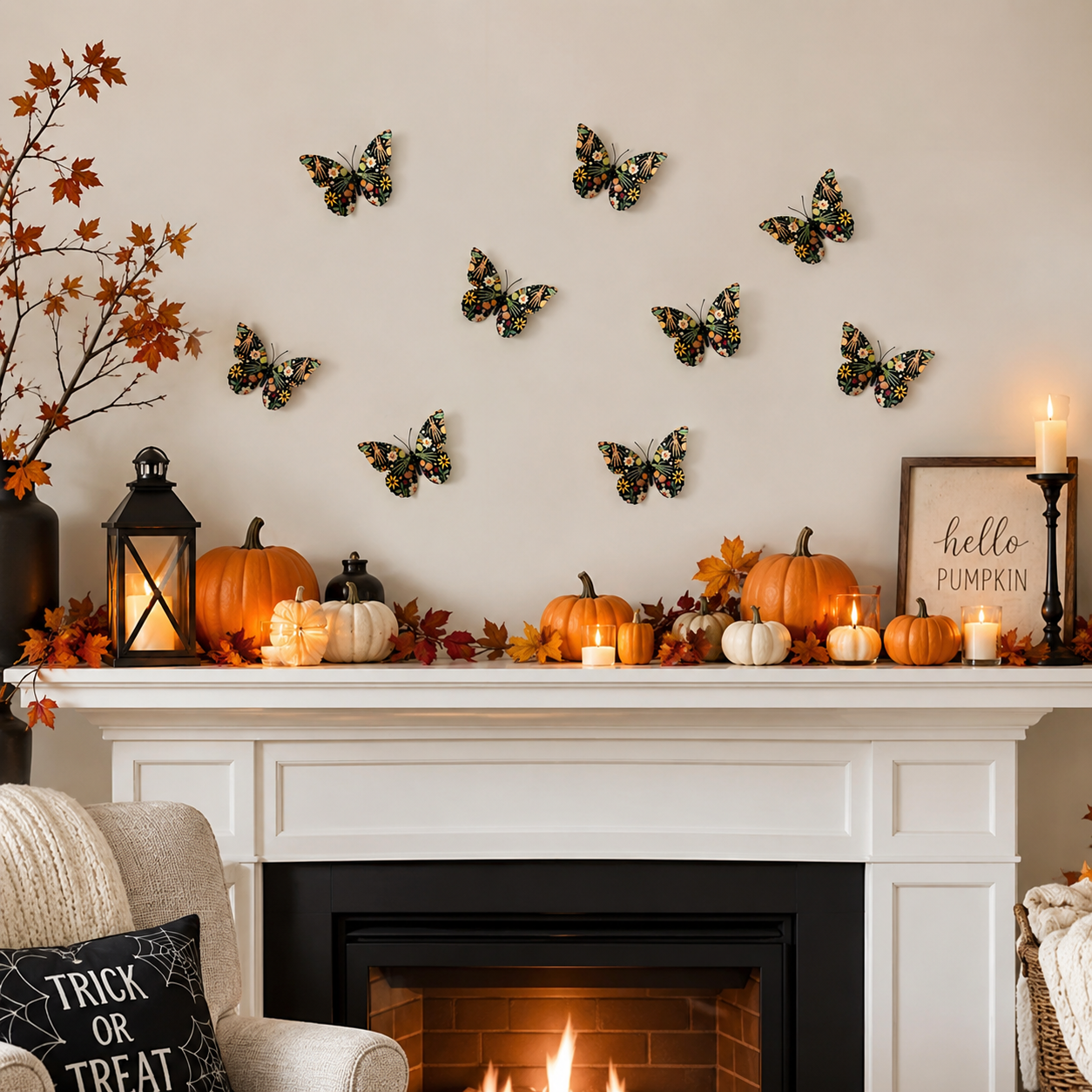 3D Spooky Butterfly Wall Decor – Set of 10