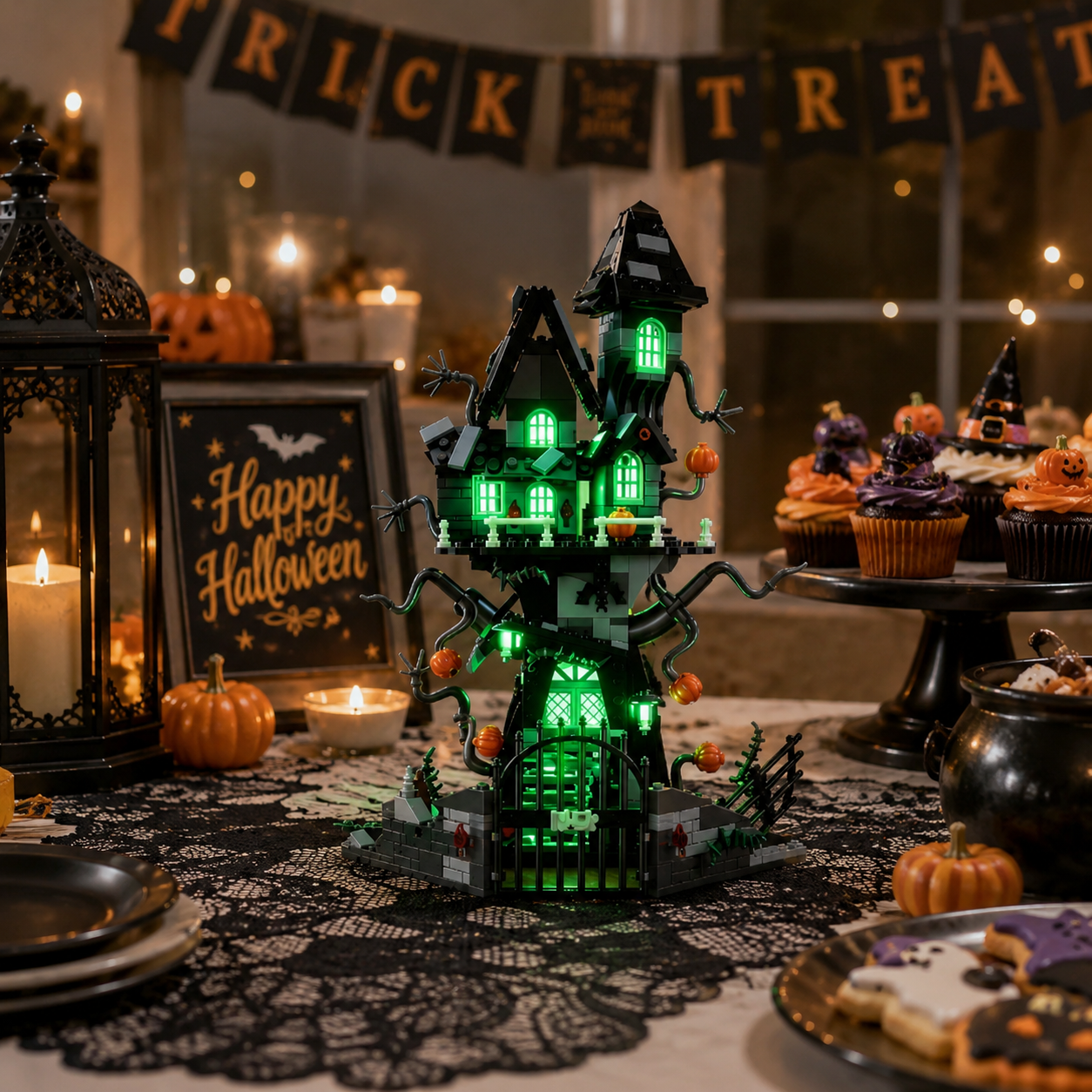 Light-Up Haunted House Building Set