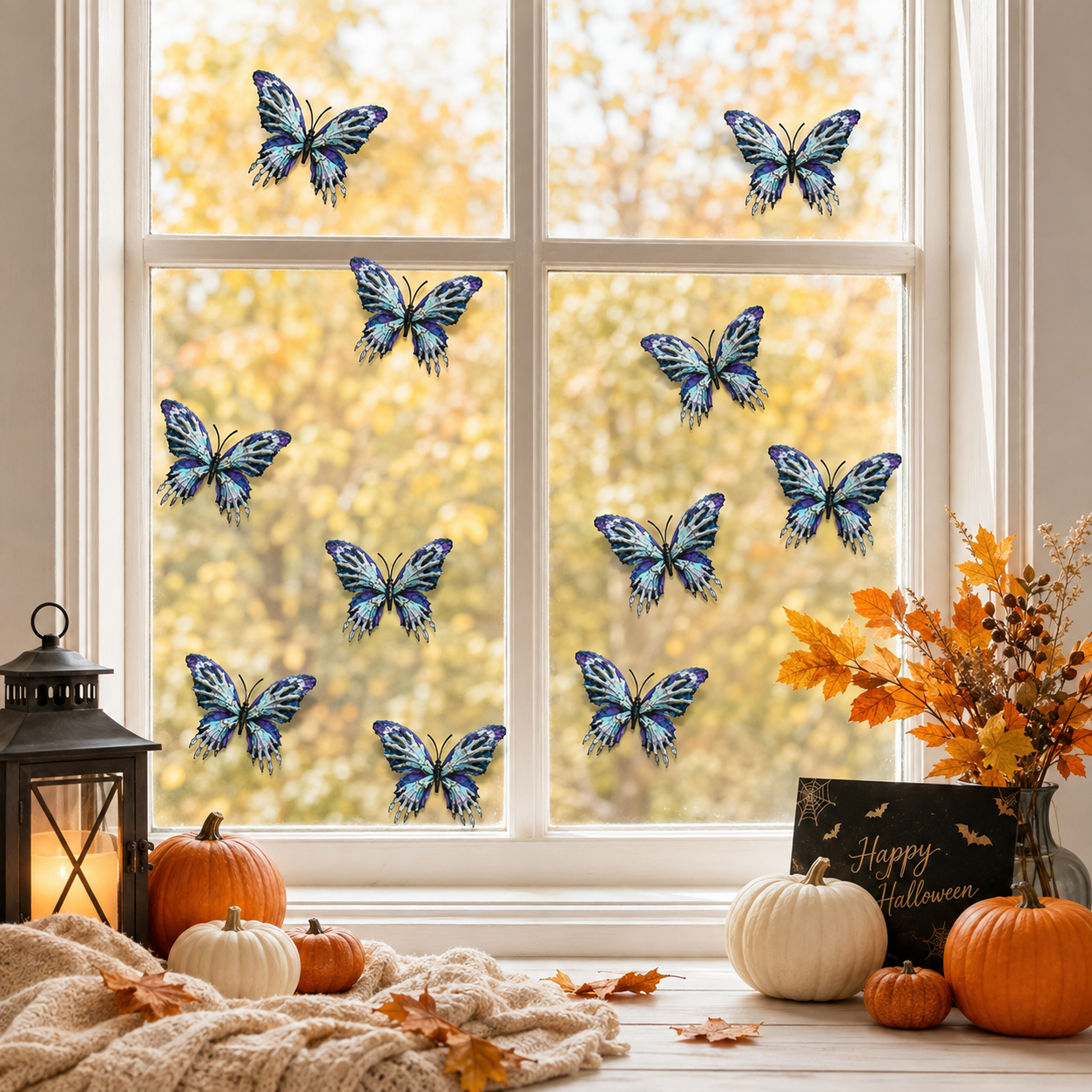 3D Spooky Butterfly Wall Decor – Set of 10