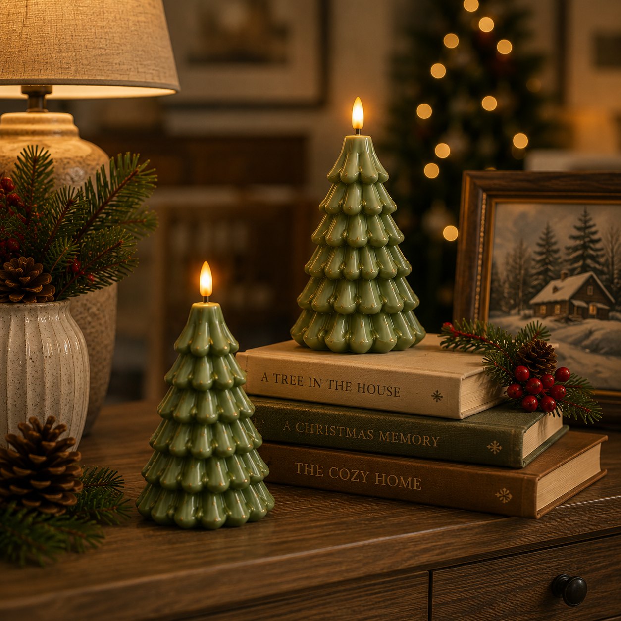 Cozy Glow LED Christmas Tree Decor – 2-Piece Set 🎄✨