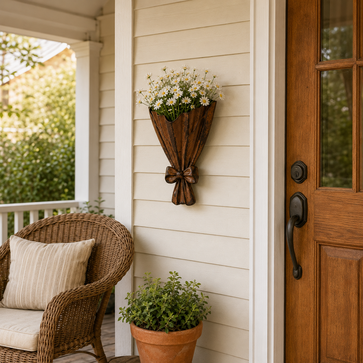 Vintage Bouquet Metal Wall Planter 🌼