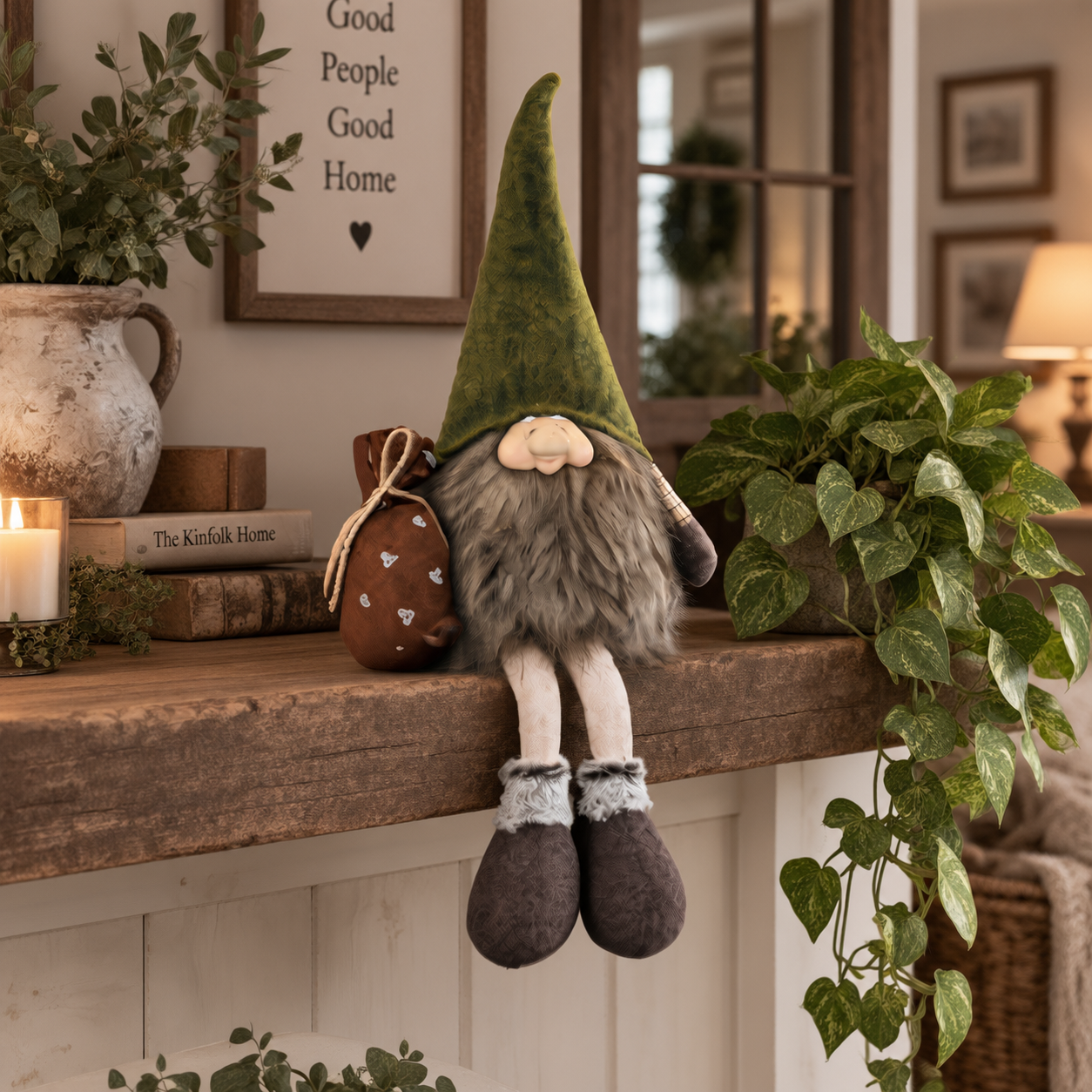 Woodland Whisperer™ Gnome Decor – Rustic Forest Elf Tabletop Decoration