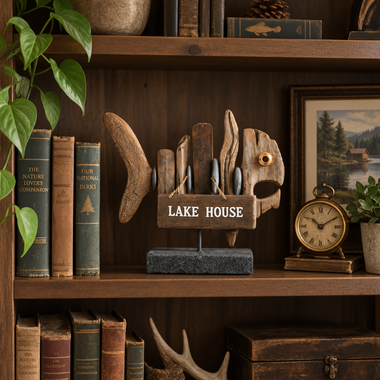 Vintage Lake House Fish Sculpture