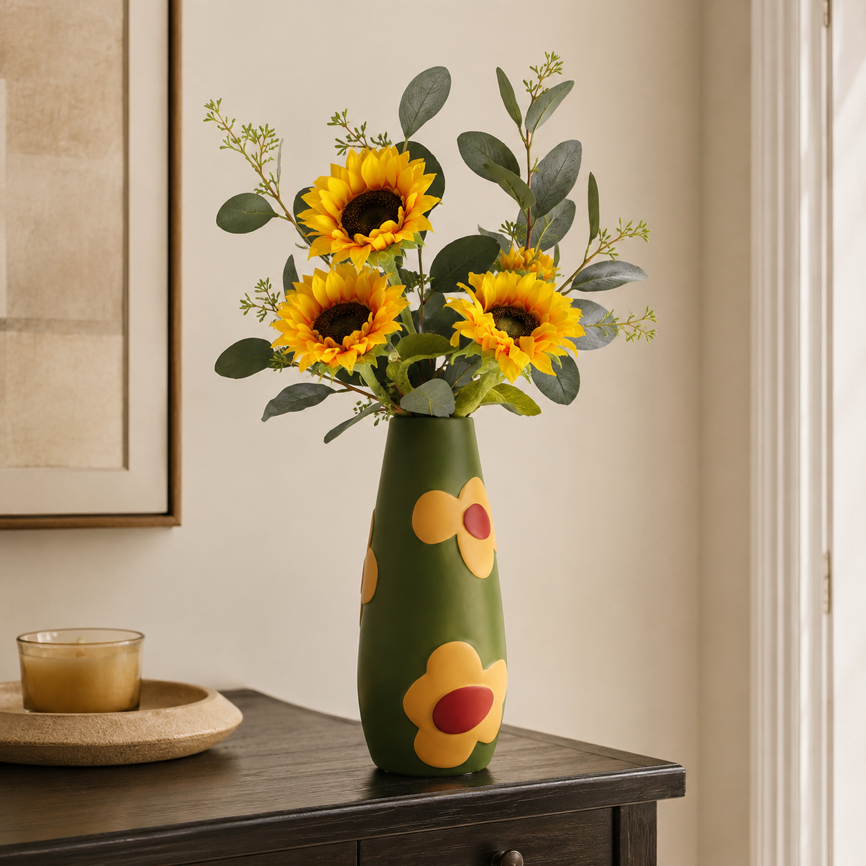 Retro Bloom Sculpted Resin Vase Collection