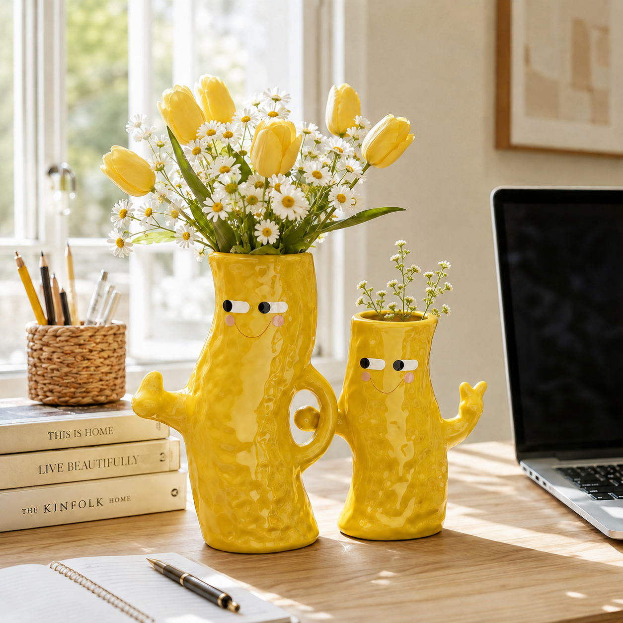 Hand in Hand Ceramic Vase Duo 🌼