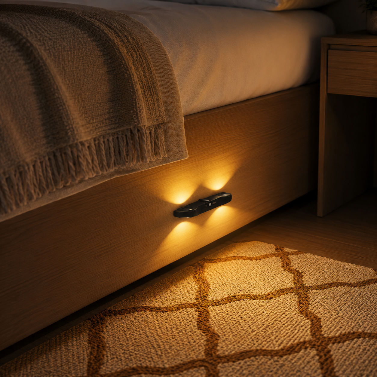 Rechargeable Motion Sensor Wall Light, 3-Color Changing LED Wall Sconce, USB-C Rechargeable Indoor Night Light, Hill-Shaped Light Effect Decorative Wall Lamp for Bedroom, Hallway, Stairway, Living Room