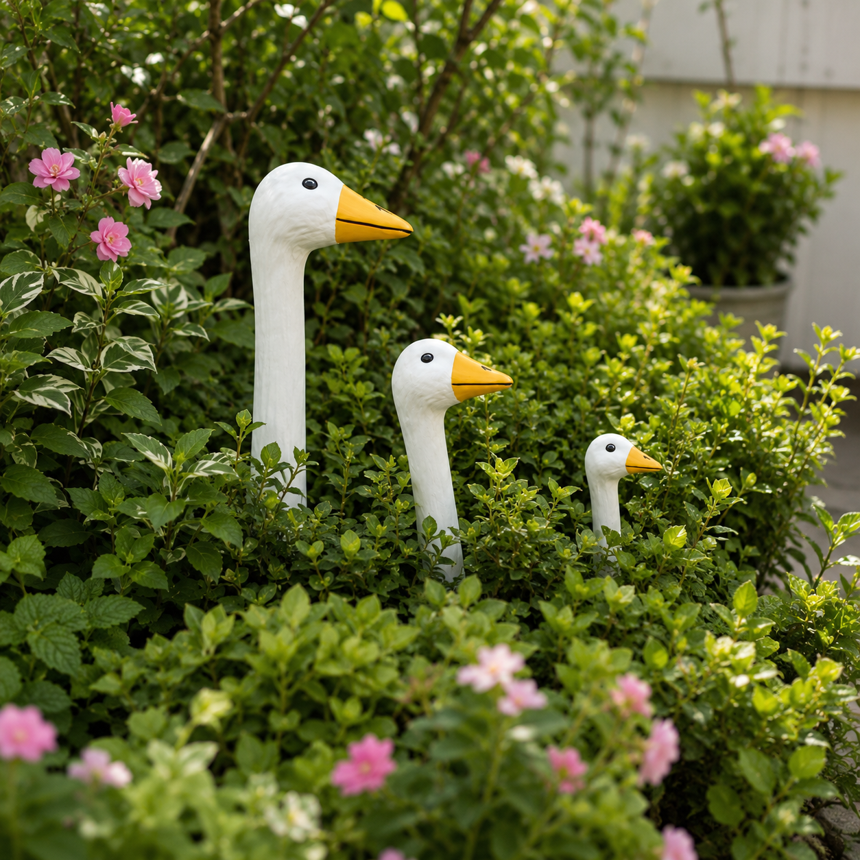 Peekaboo Goose Garden Stakes – 3-Piece Set