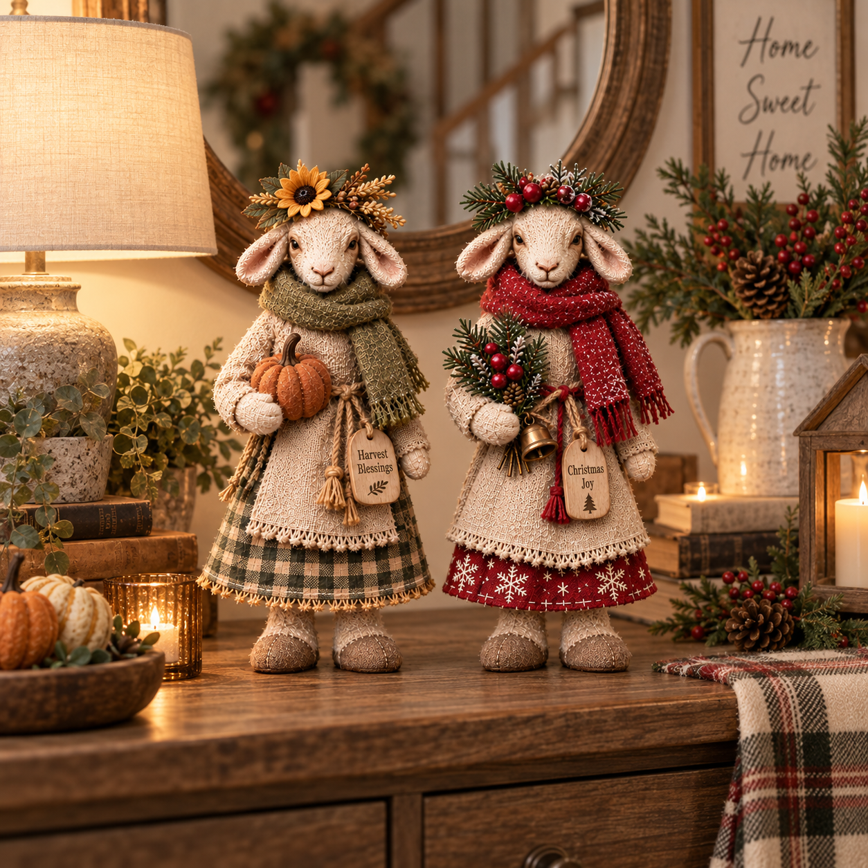 🐑 Cozy Farmhouse Sheep Figurine
