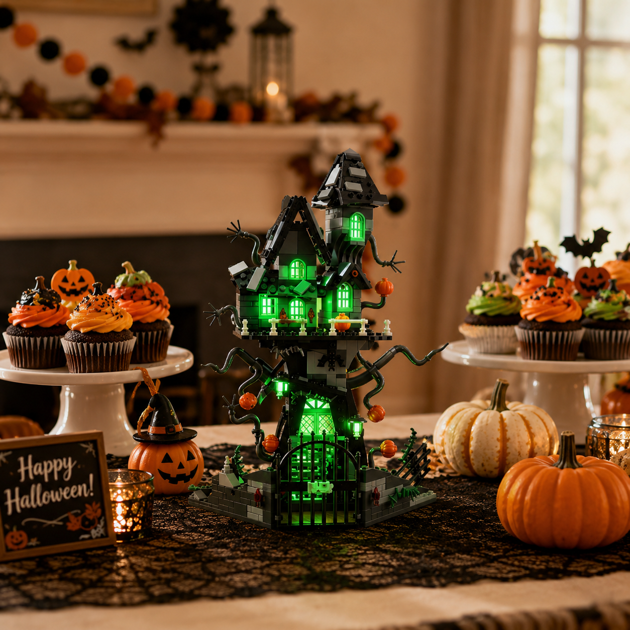 Light-Up Haunted House Building Set