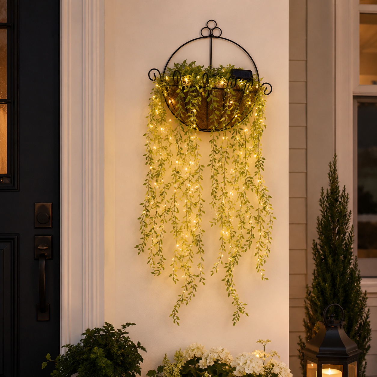 Cascading Willow Glow Hanging Basket