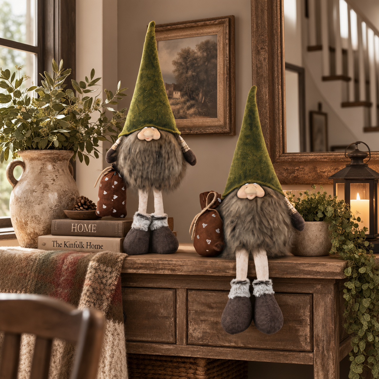 Woodland Whisperer™ Gnome Decor – Rustic Forest Elf Tabletop Decoration