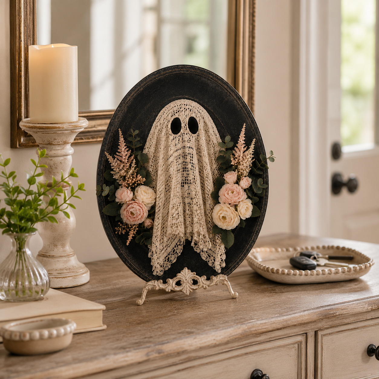 Vintage Lace Ghost Light-Up Decor 👻✨