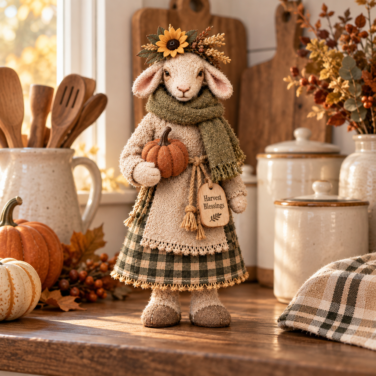 🐑 Cozy Farmhouse Sheep Figurine