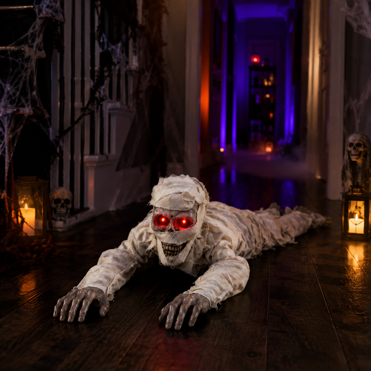 Voice-Controlled Crawling Mummy Halloween Decoration