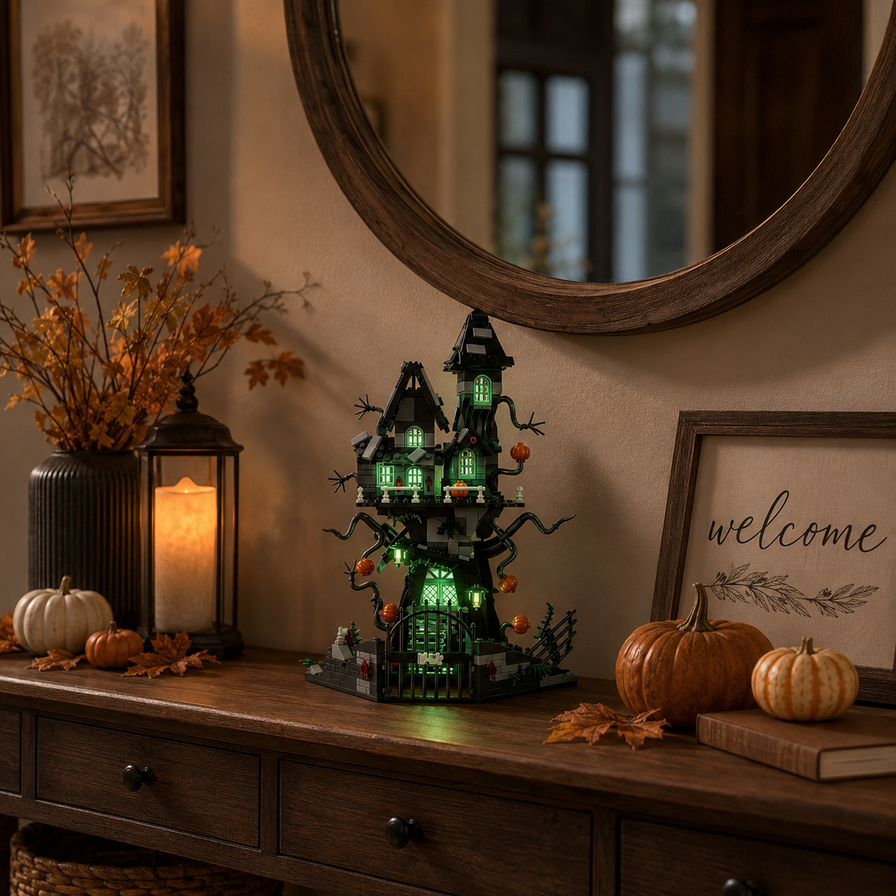 Light-Up Haunted House Building Set