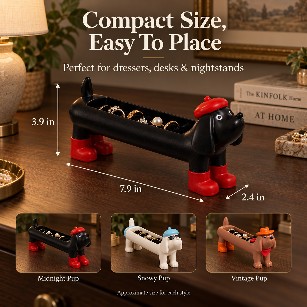 Dachshund Jewelry Organizer – Cute Dog Ring Holder & Trinket Tray