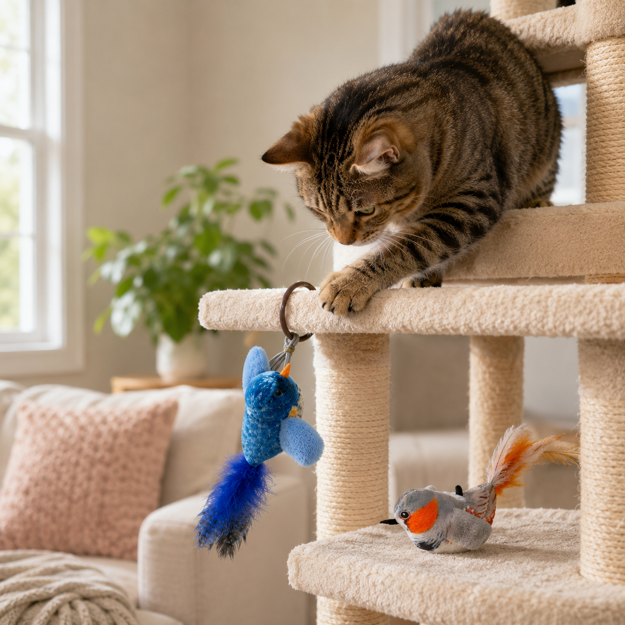 🐦 Chirping Bird Cat Toy