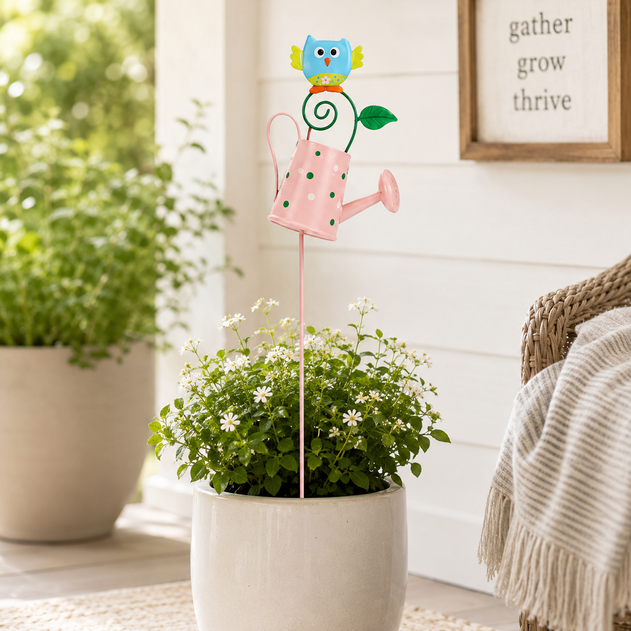 🌼 6-Piece Whimsical Watering Can Plant Stakes