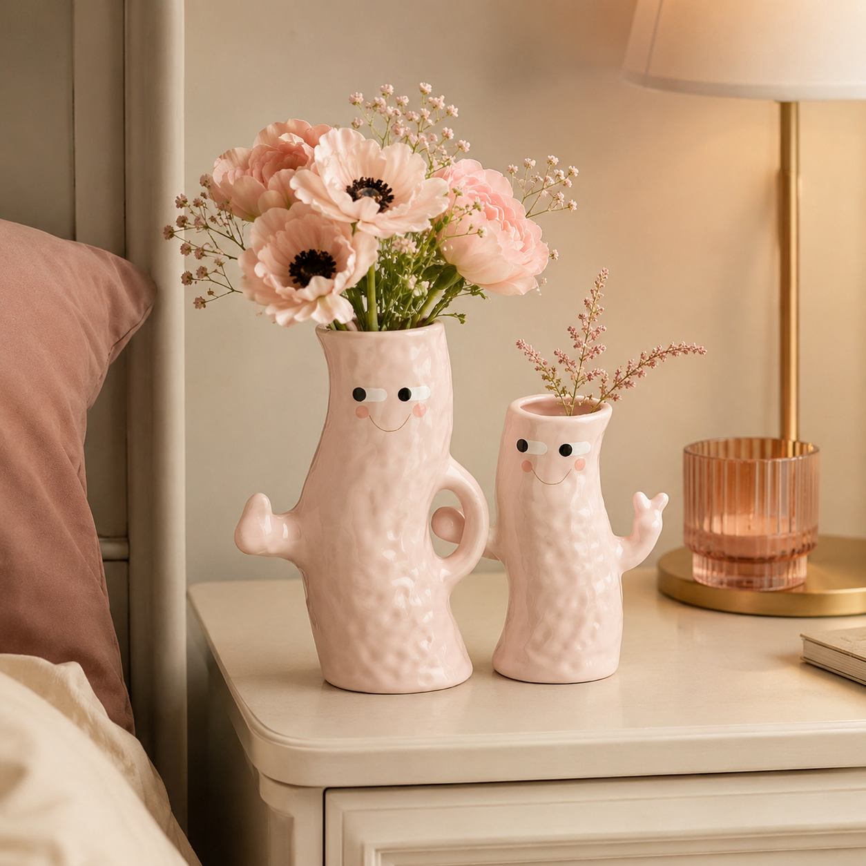Hand in Hand Ceramic Vase Duo 🌼
