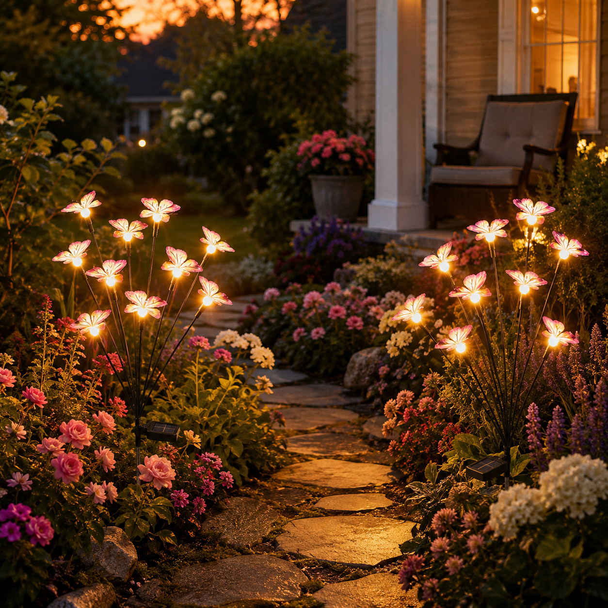 27.6 in Solar Butterfly Garden Stake Lights