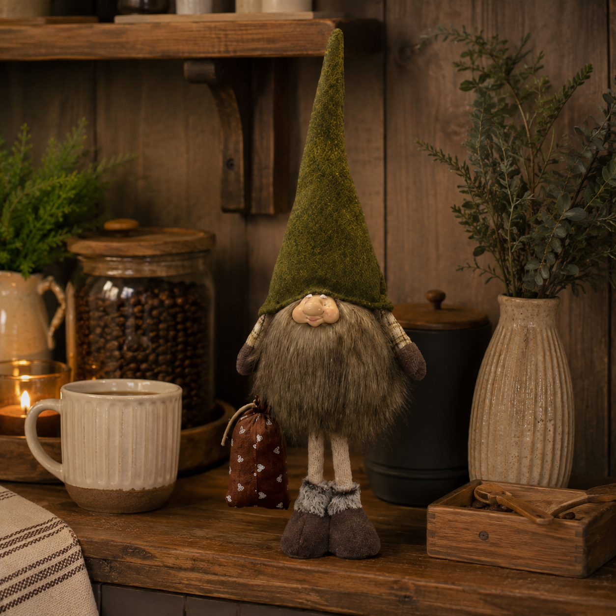 Woodland Whisperer™ Gnome Decor – Rustic Forest Elf Tabletop Decoration
