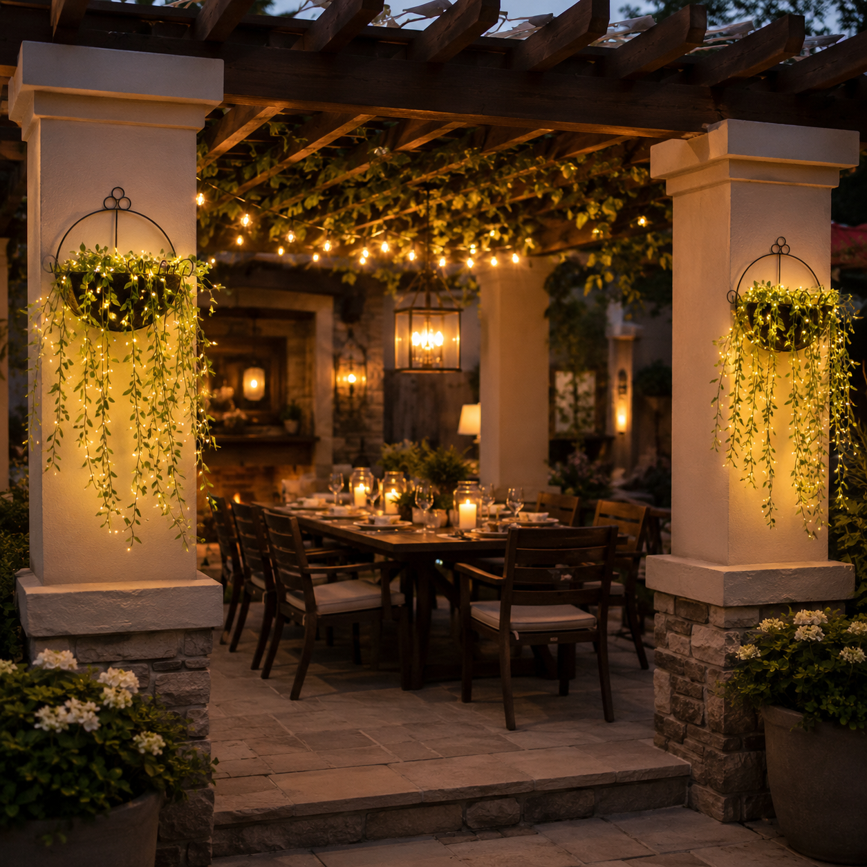 Cascading Willow Glow Hanging Basket