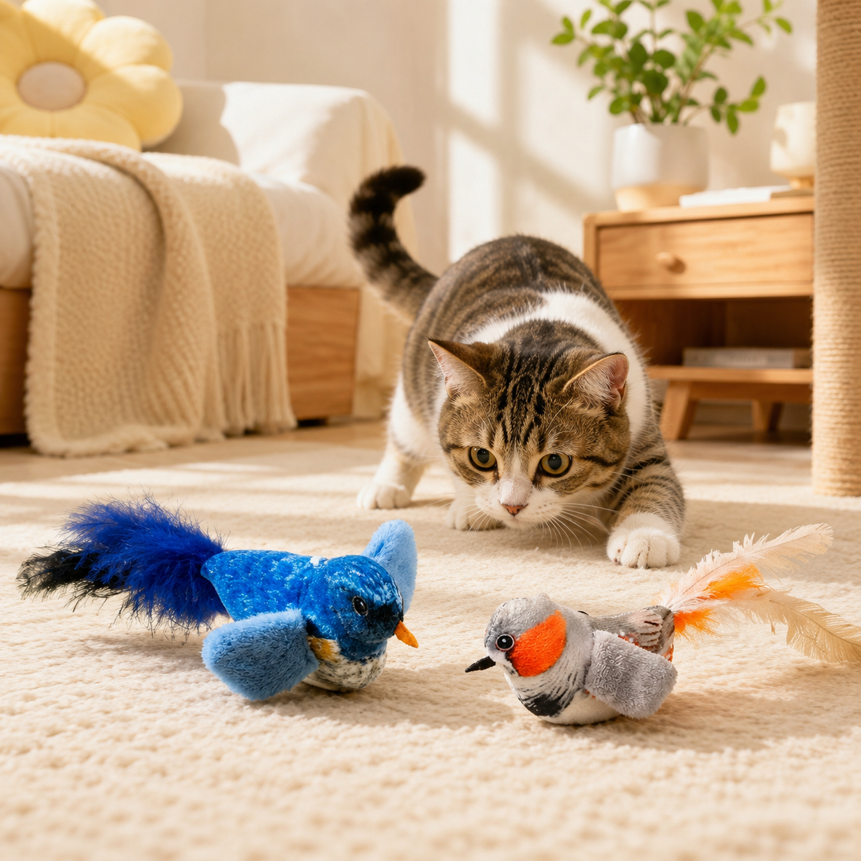 🐦 Chirping Bird Cat Toy
