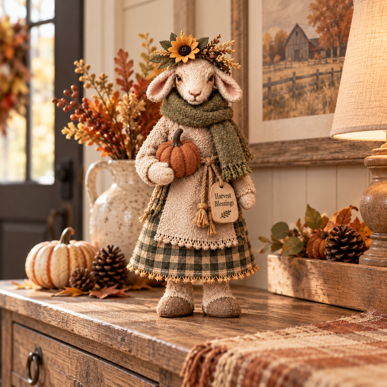 🐑 Cozy Farmhouse Sheep Figurine