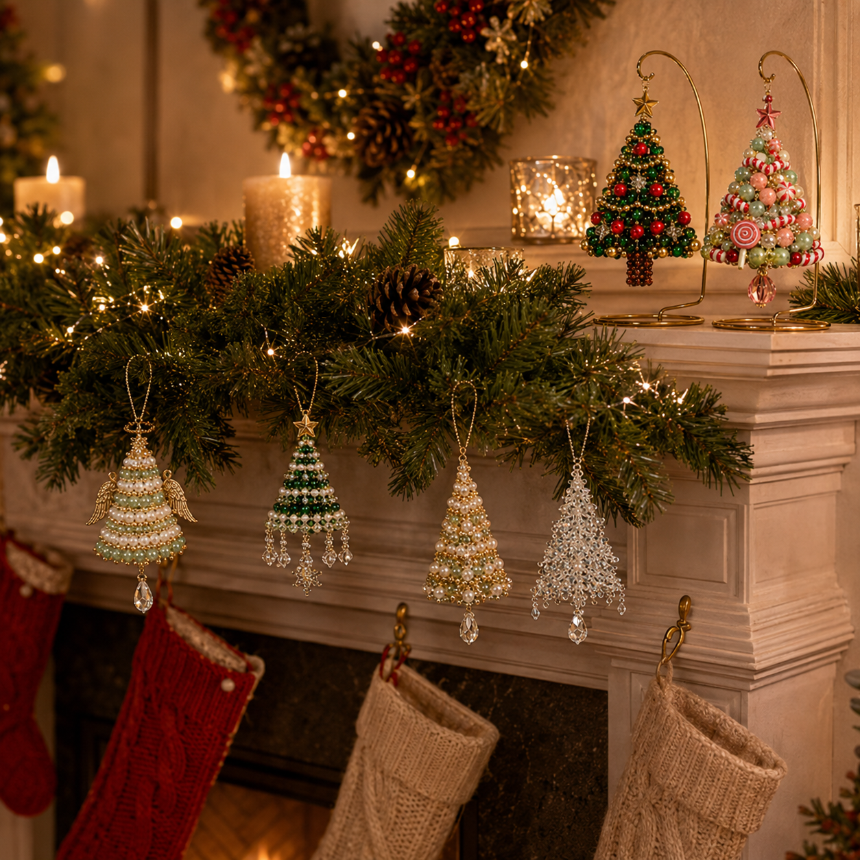 DIY Beaded Christmas Tree Ornament Kit