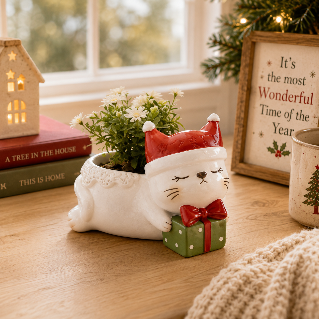 Whimsical Christmas Animal Succulent Planters